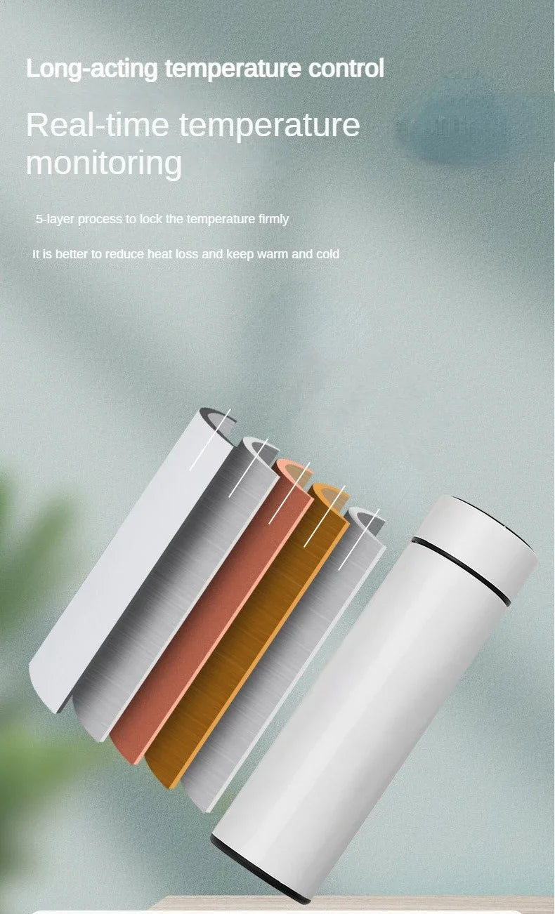 Thermos Bottle with Digital Temperature Display