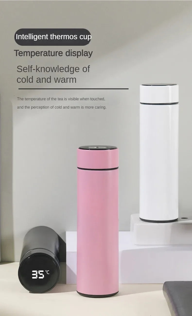 Thermos Bottle with Digital Temperature Display