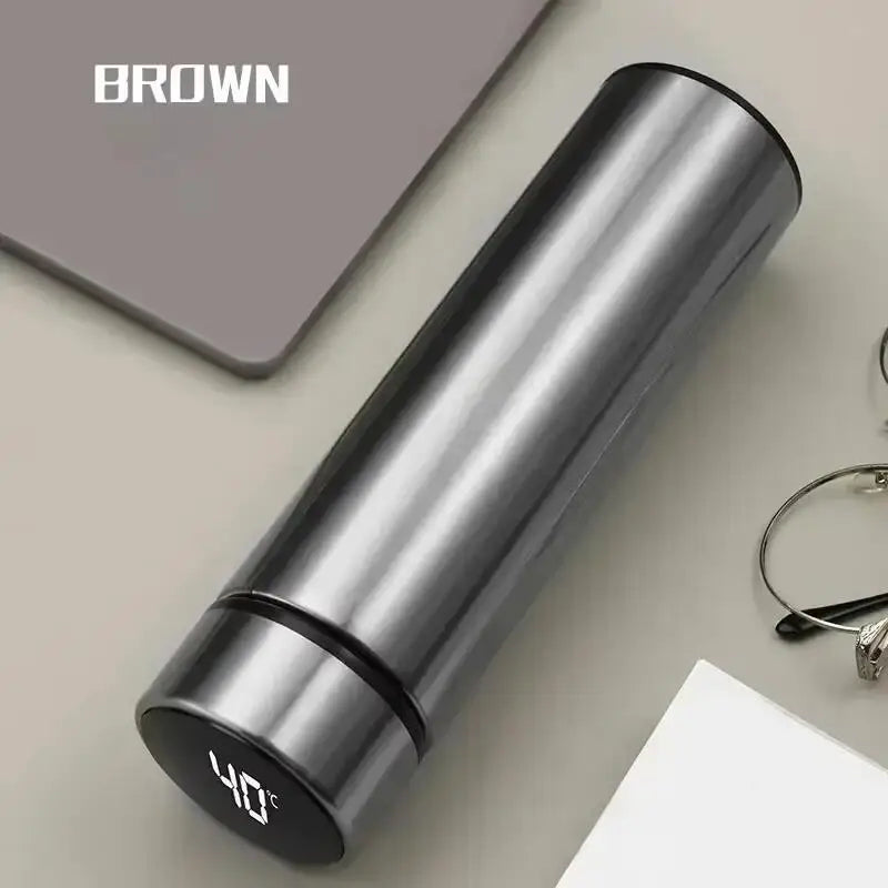 Thermos Bottle with Digital Temperature Display