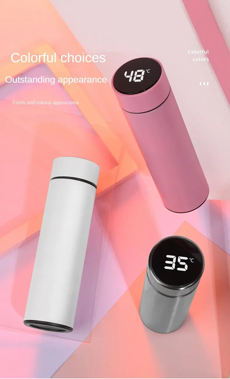 Thermos Bottle with Digital Temperature Display